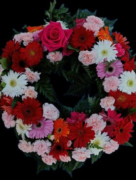 Funeral Coloured Wreath