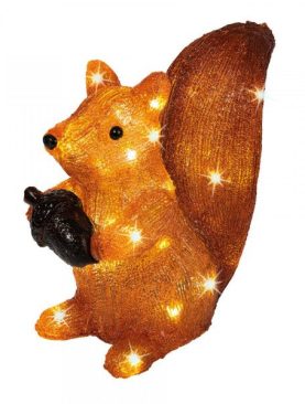 Squirrel Decor with Lights