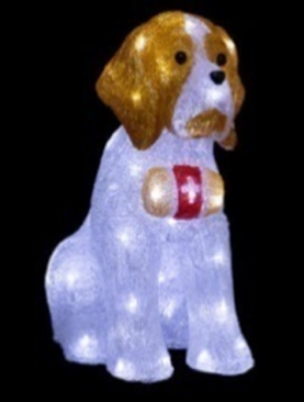 Saint Bernard Dog with Lights