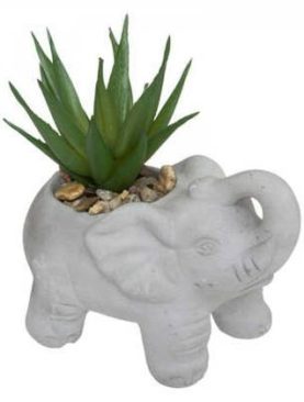 Artificial Succelents In Elephant Pot