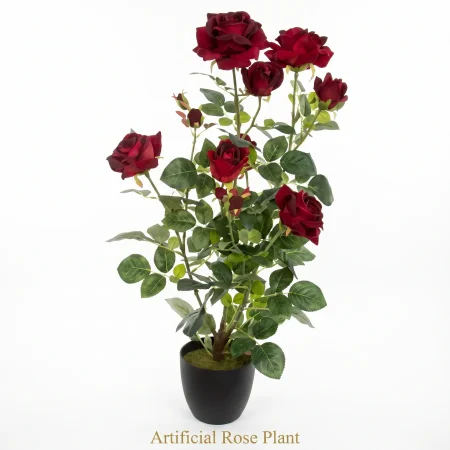 Artificial Rose Plant Red