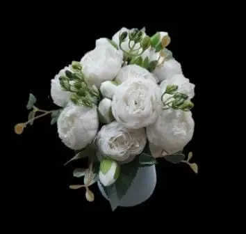 Artificial White Peonie Bunch
